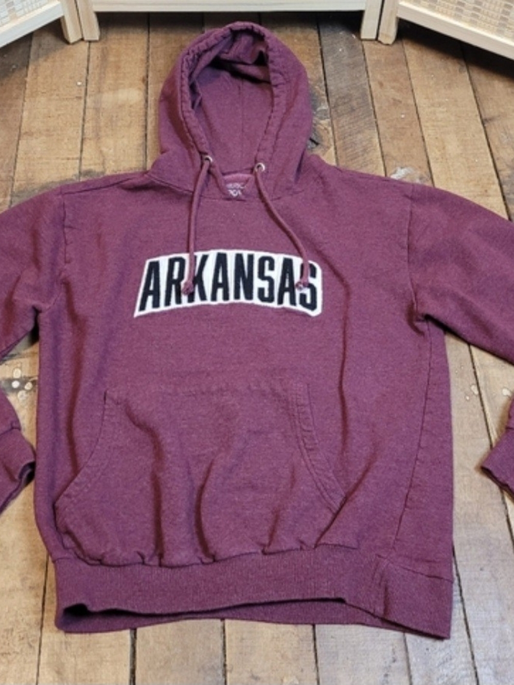 Arkansas Maroon Hooded Sweatshirt Large